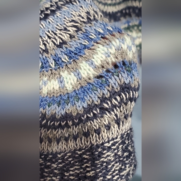 J. Jill Chevron Knit Sweater Women’s Size 3X Crew Neck Side Slit Pullover Boho - Picture 7 of 8